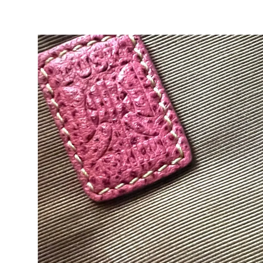 Y2K Tusk 100% Leather Shoulder Purse‎ Bag Gilmore Girls Pink In Good Shape